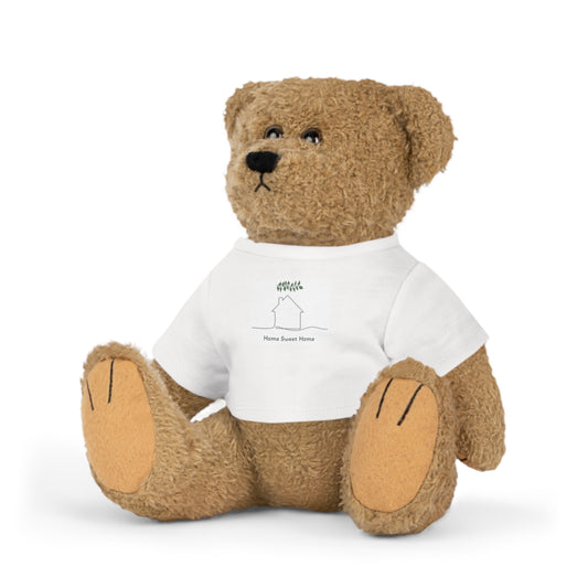 Home Sweet Home Teddy Bear Plush with White T-Shirt