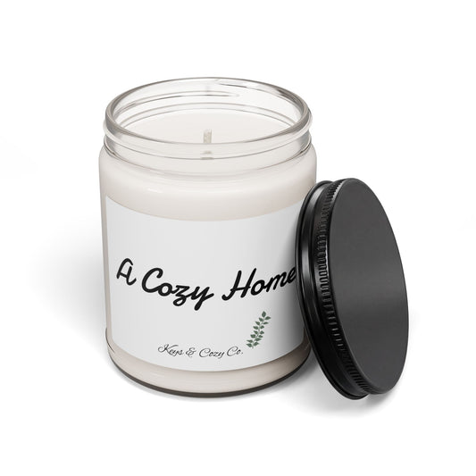Cozy Scented Soy Candle — 9oz Relaxing Home Fragrance ("Cozy" Label)